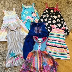 Lot of 7 Cute Girls Summer Dresses (3T and 4T)